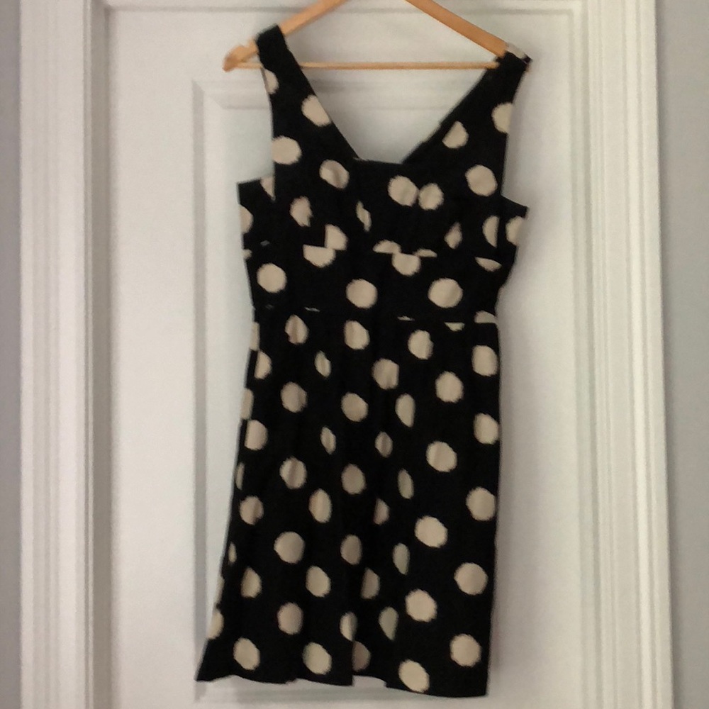 Black with cream color polka dot dress. Almost new